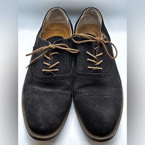 Calvin Klein Men's Gaige Brown Suede Oxford Cap Toe Shoes Size 11‎